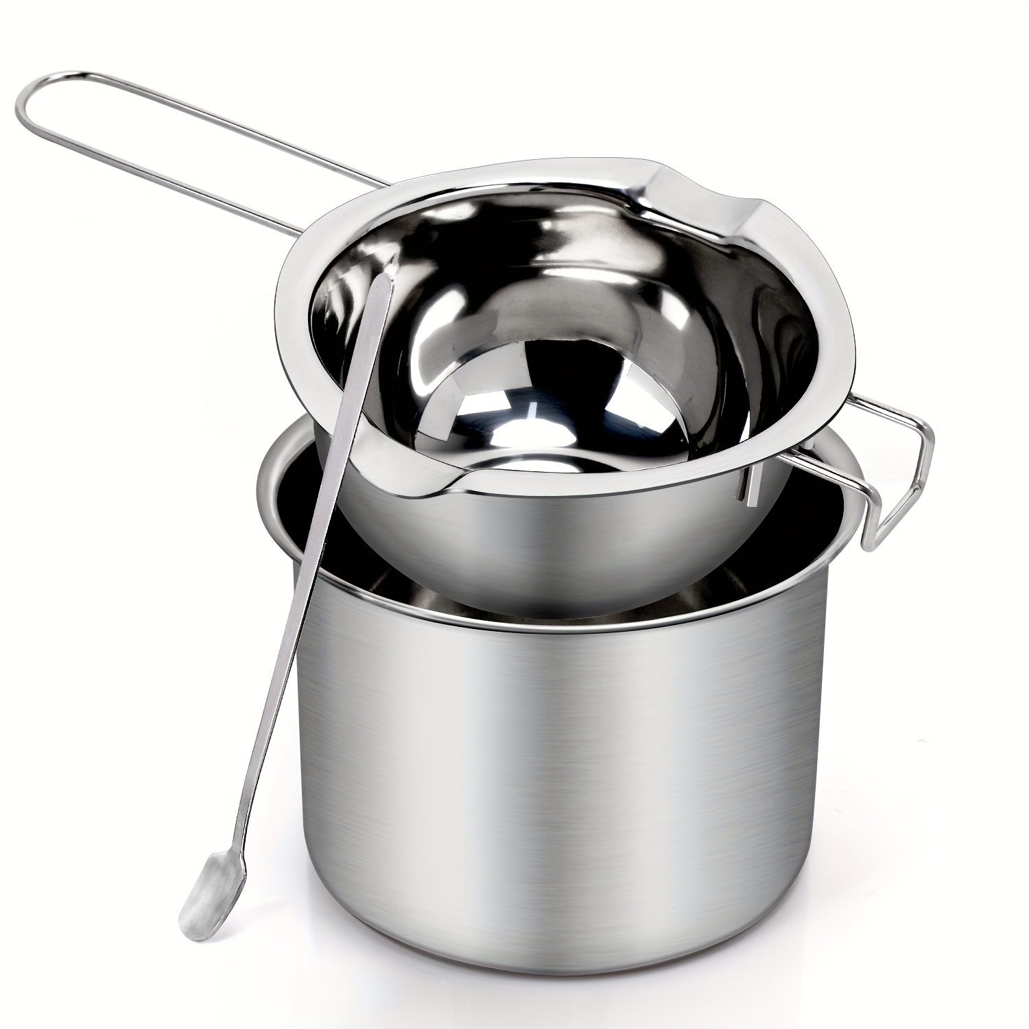 Candle Making Thermometer - 3Pcs Stainless Steel Melting Pot Set,