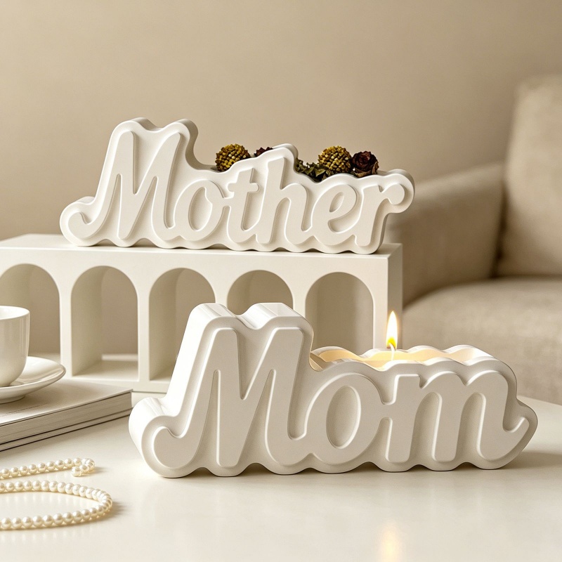 Letter Shape Vase Plaster Sili - Candle Making Diy recension och pris