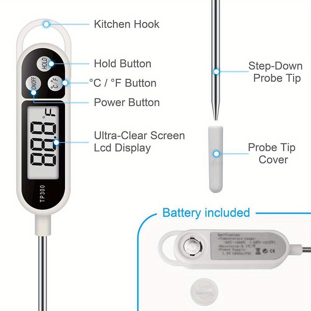 Food Thermometer TP300 Digital - Candle Making Thermometer recension och pris