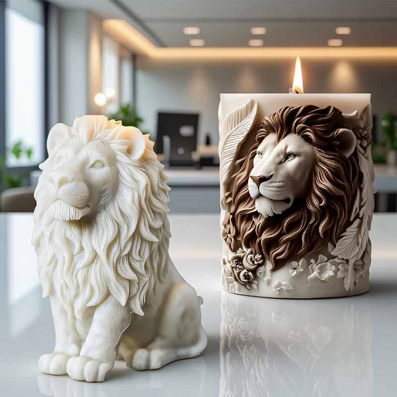 3D Lion Relief Candle Mold - F - Candle Making Thermometer recension och pris