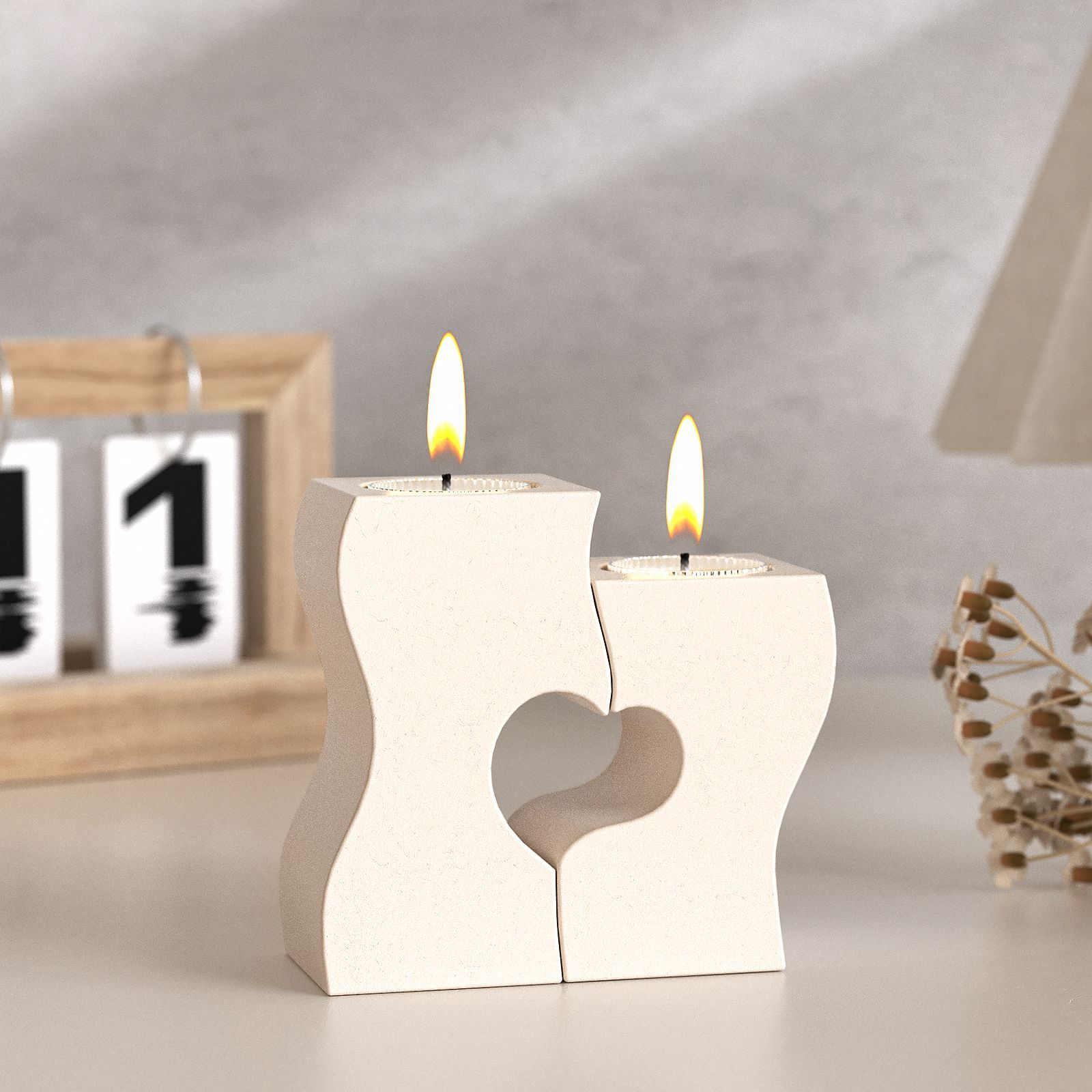 S Heart Candlestick Silicone M - Candle Making Diy recension och pris